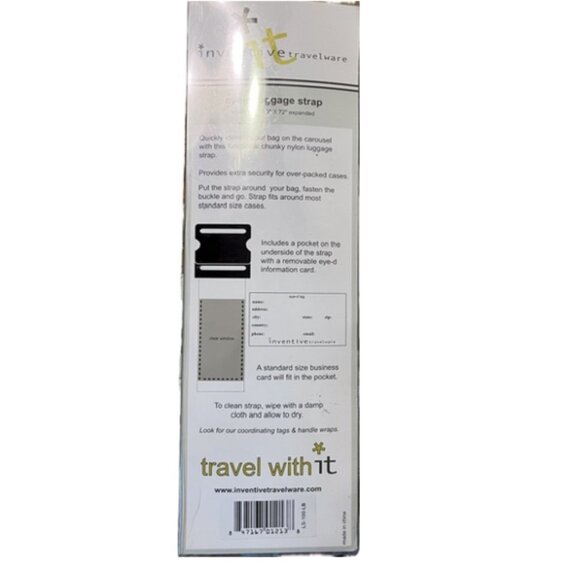 Inventive Travelware eye-d luggage straps, set of two NWOT - Picture 2 of 2